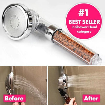 Aeroflux 3-Mode High-Pressure Water-Softening Shower Head with Mineral Filtration