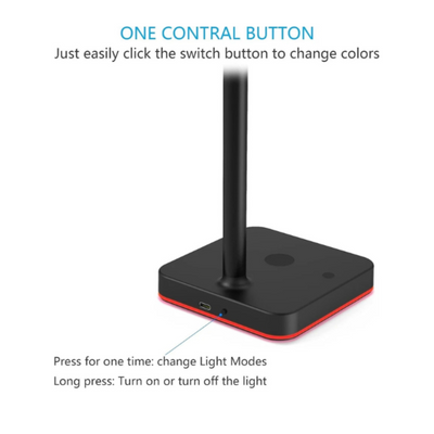 Aeroflux RGB Headphone Stand with Wireless Charger