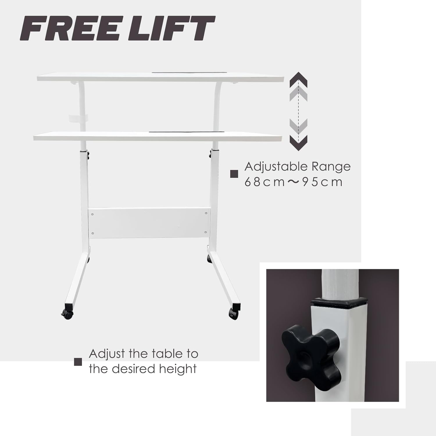 Aeroflux© Adjustable Laptop Desk – Multi-Purpose Bedside & Sofa Table