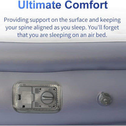 Aeroflux Inflatable Airbed Mattress with Built-In Electric Pump – Single / Double Size