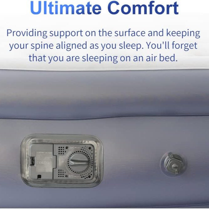 Aeroflux Inflatable Airbed Mattress with Built-In Electric Pump – Single / Double Size