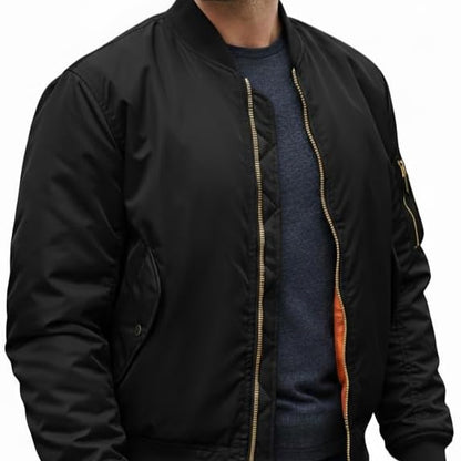 Aeroflux© MA1 Premium Bomber Jacket – All-Season Comfort & Style