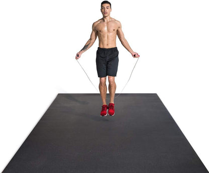 Aeroflux™ Ultra-Durable Large Exercise Mat – Black (183 x 122cm x 8mm)