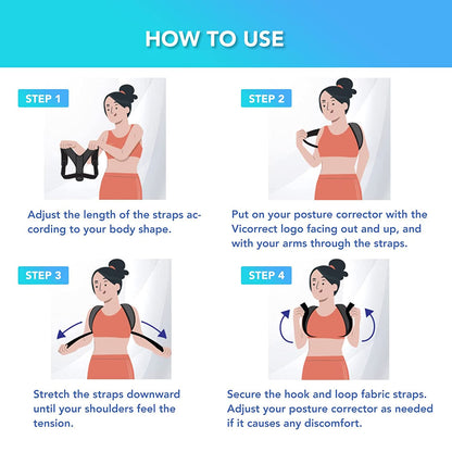 Theroflex© Premium Back Brace Posture Corrector Support: One Size Fits All DP1