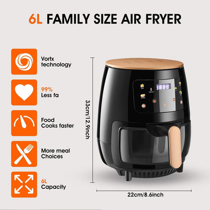 Aeroflux 6L Smart Air Fryer – Precision Cooking, Maximum Efficiency