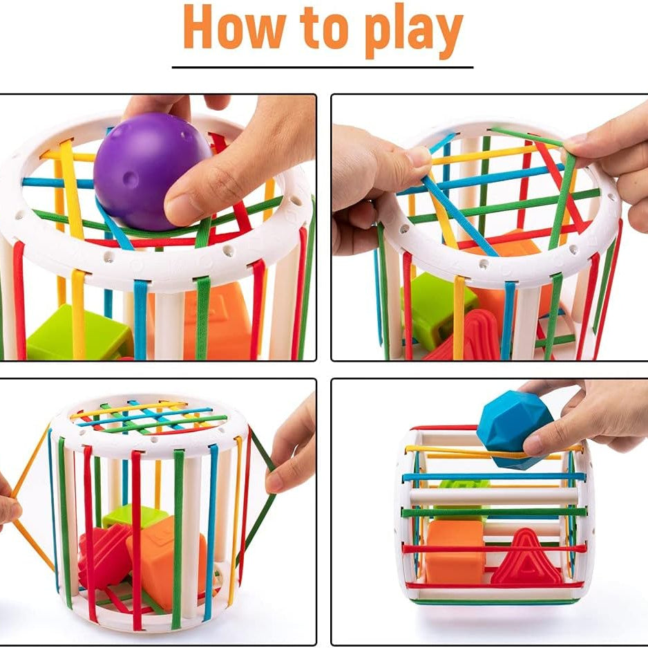 Aeroflux Baby Sensory Shape Sorter Cube: Montessori-Inspired Learning & Play