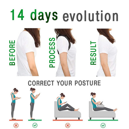 Theroflex© Premium Back Posture Corrector Support: One Size Fits All DPD2