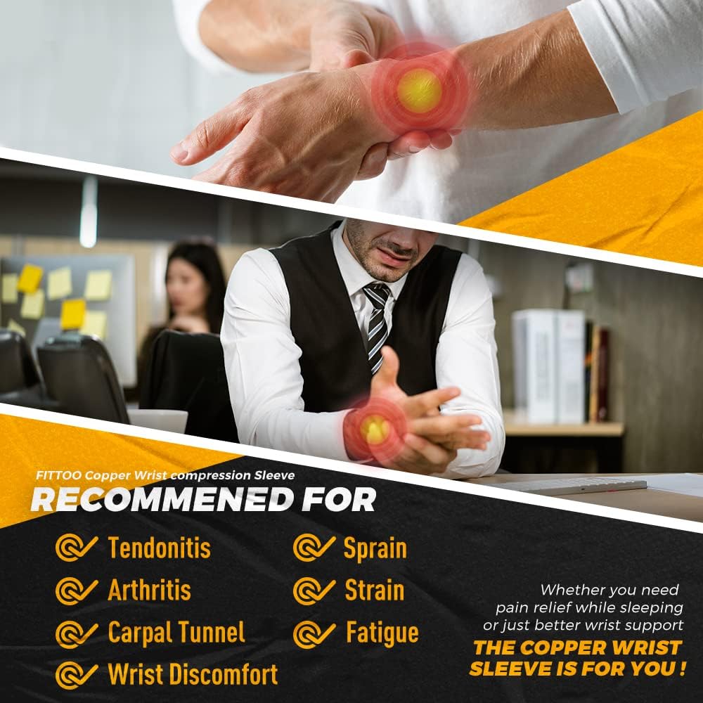 Aeroflux© Copper Wrist Hand Brace: No More Wrist Pain DPD1