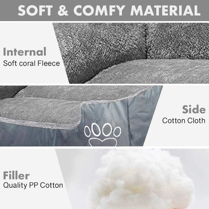 Aeroflux Orthopedic Luxury Pet Bed – Soft, Washable, Supportive Cushion for Dogs & Cats ( M / L / XL)