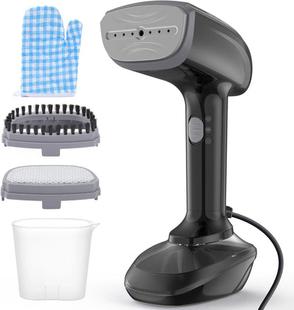 Aeroflux© Handheld Fabric Steamer – 1800W with Fast Ceramic Heat-Up Plate & 2-in-1 Ironing