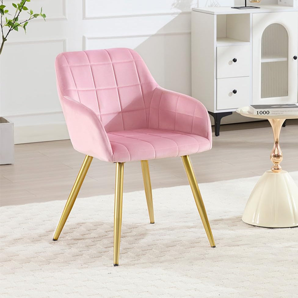Aeroflux Velvet Armchairs with Padded Seat and Metal Legs – Comfortable, Stylish Dining Chairs for Your Home