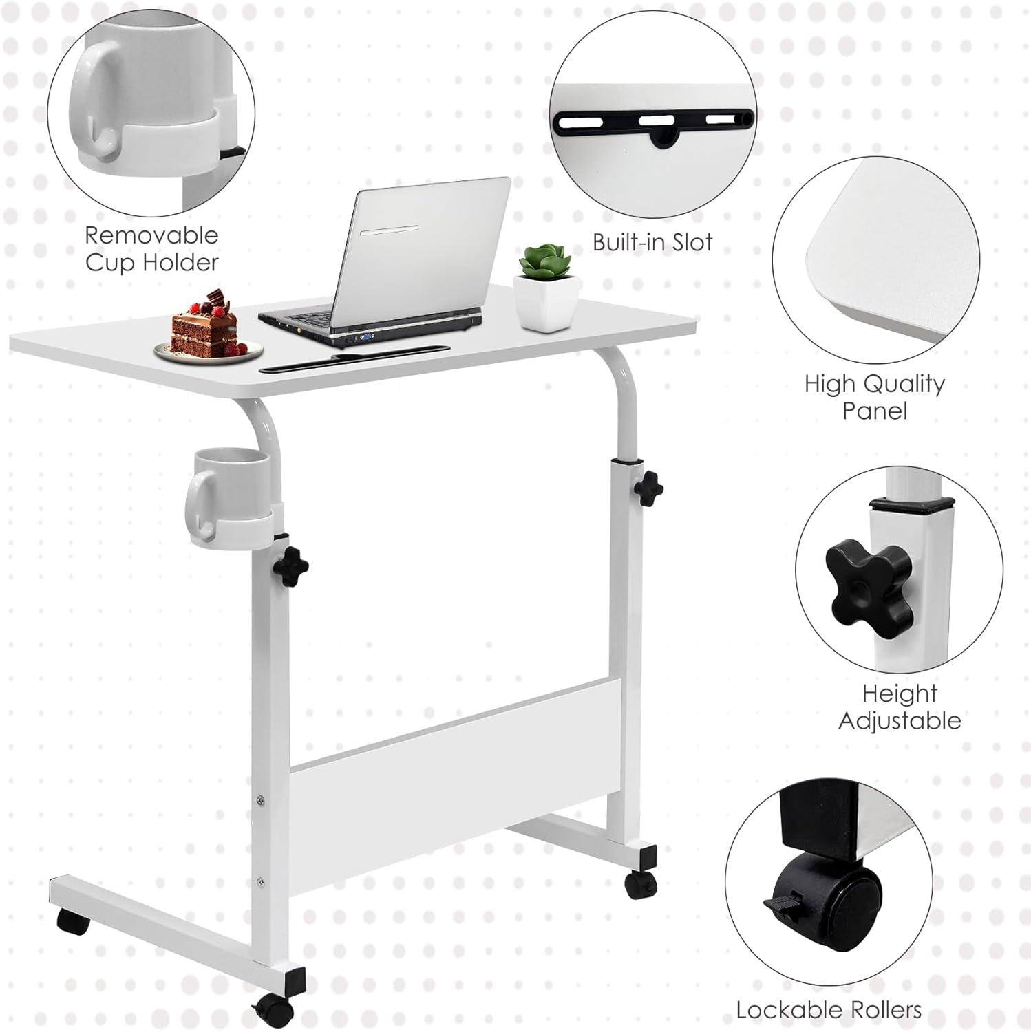 Aeroflux© Adjustable Laptop Desk – Multi-Purpose Bedside & Sofa Table