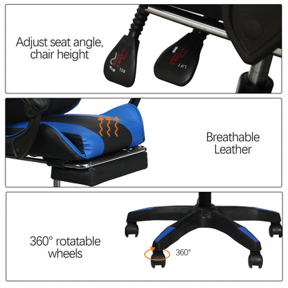 Aeroflux© Racing 360 Degree Reclining Swivel Gaming Chair: The Ultimate Gaming Throne
