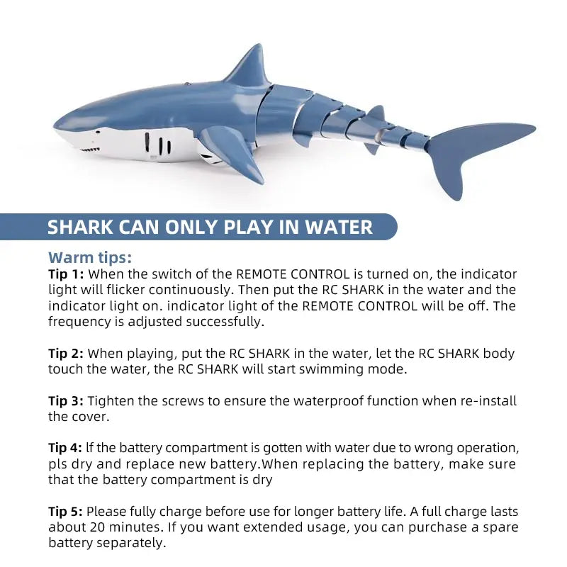 Aeroflux Smart RC Shark Whale – Spray Water Remote Controlled Toy