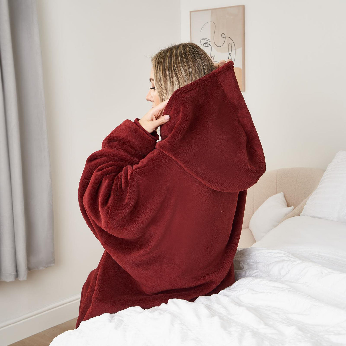 Aeroflux© Premium Hoodie Blanket Oversized Ultra Plush Sherpa Giant Big Hooded Sweatshirt DP2