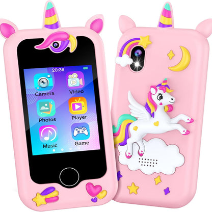 AeroFlux Kids Toy Smart Phone – Unicorn Design (Multifunctional Learning & Play Device)