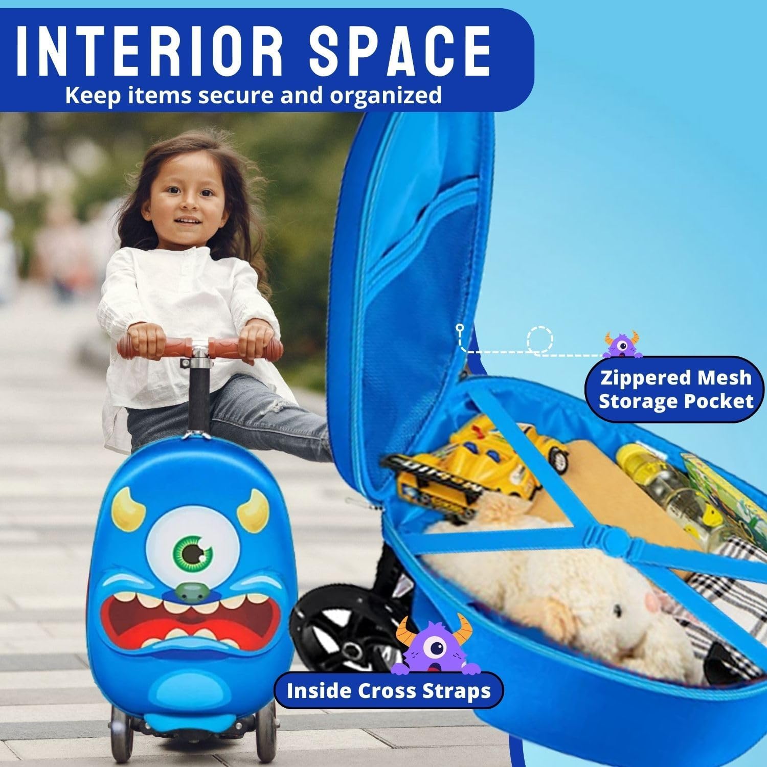 Aeroflux Kids 2-in-1 Ride-On Scooter Suitcase – Travel Made Fun for Little Explorers