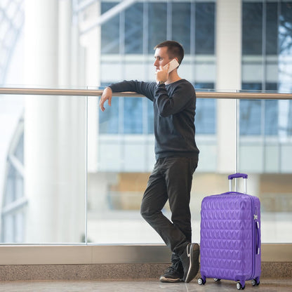 Aeroflux© Lightweight 4-Wheel ABS Hard Shell Travel Trolley Luggage (Medium 24")