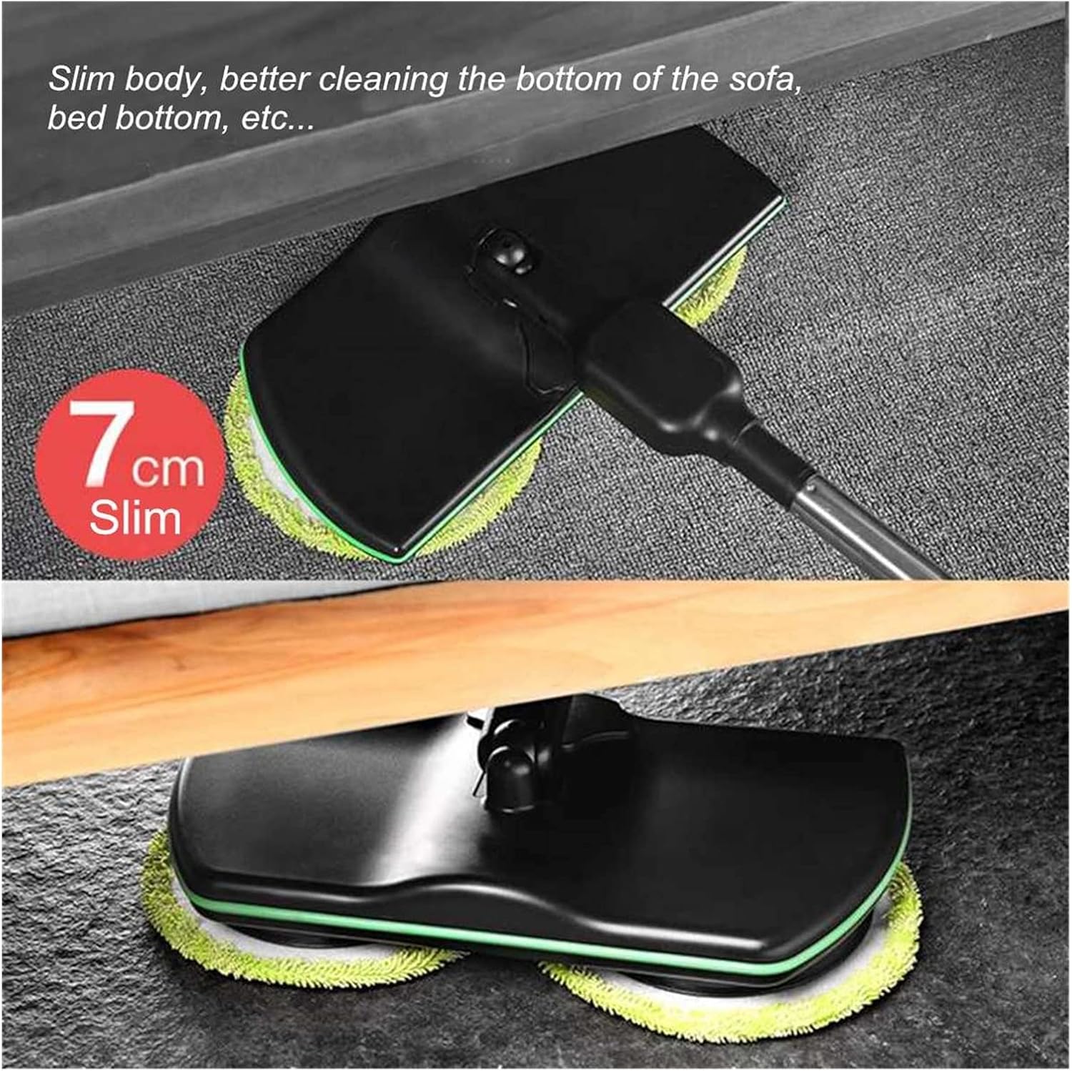 Aeroflux Cordless Electric Floor Mop – Rechargeable Scrubber, Sweeper, and Polisher
