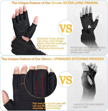 Aeroflux© Premium Copper Infused Arthritis Gloves: No More Pain DP2