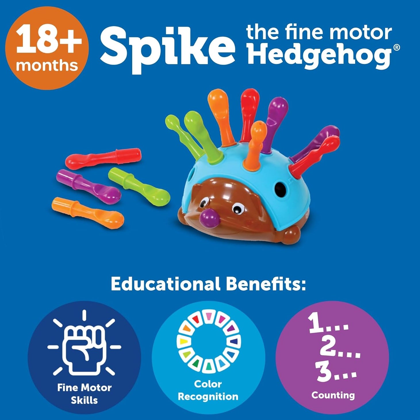 Aeroflux© Spike the Fine Motor Hedgehog – STEM Fun & Educational Toy for Kids