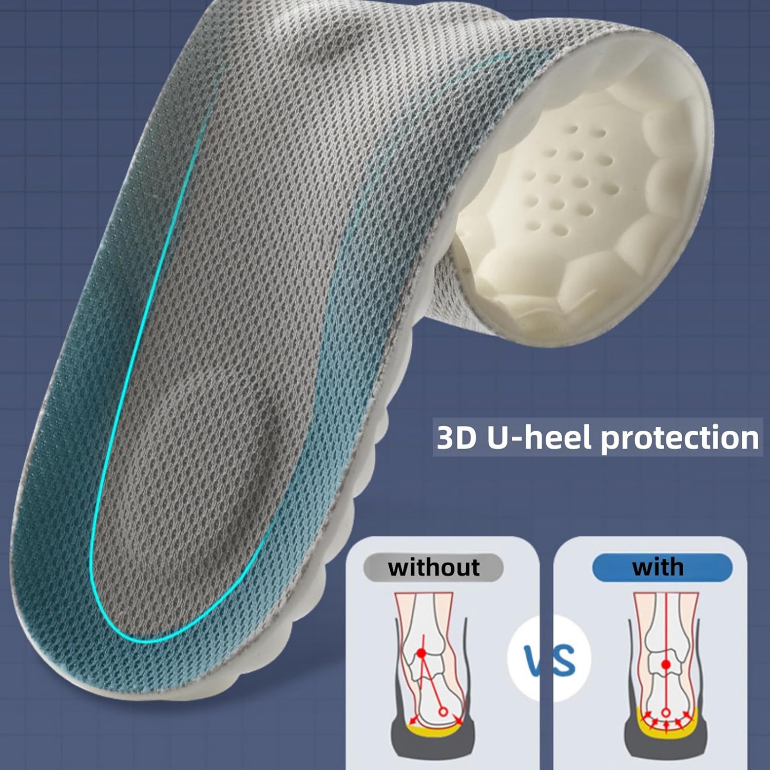Aeroflux Ultra-Soft Support Insoles – Shock-Absorbing, Breathable, and Ergonomic for All-Day Comfort