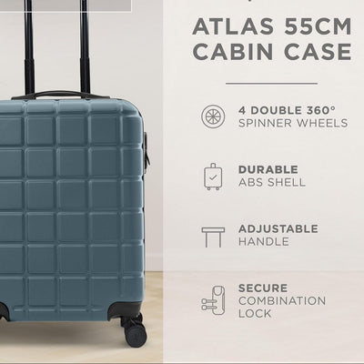 Aeroflux Cabin Suitcase – 45x36x20cm | Lightweight Hard Shell Spinner Luggage