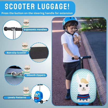 Aeroflux Kids 2-in-1 Ride-On Scooter Suitcase – Travel Made Fun for Little Explorers