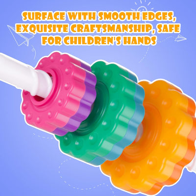 Aeroflux Baby Spinning Toy – Rainbow Stacking Sensory Spin Gears