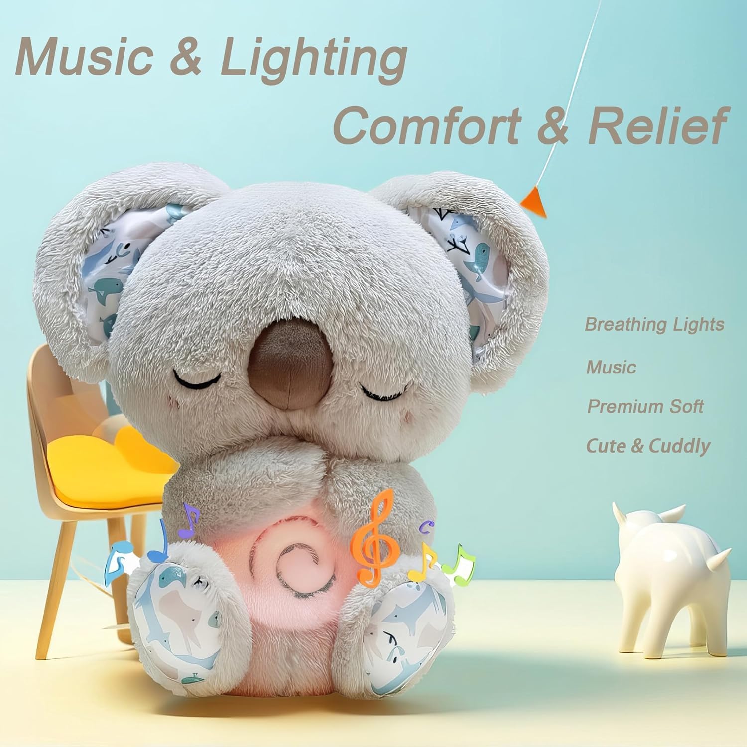 Aeroflux Relief Heartbeat Animal Teddy – Soothing Sleep Companion with Breathing Motion & Nightlight