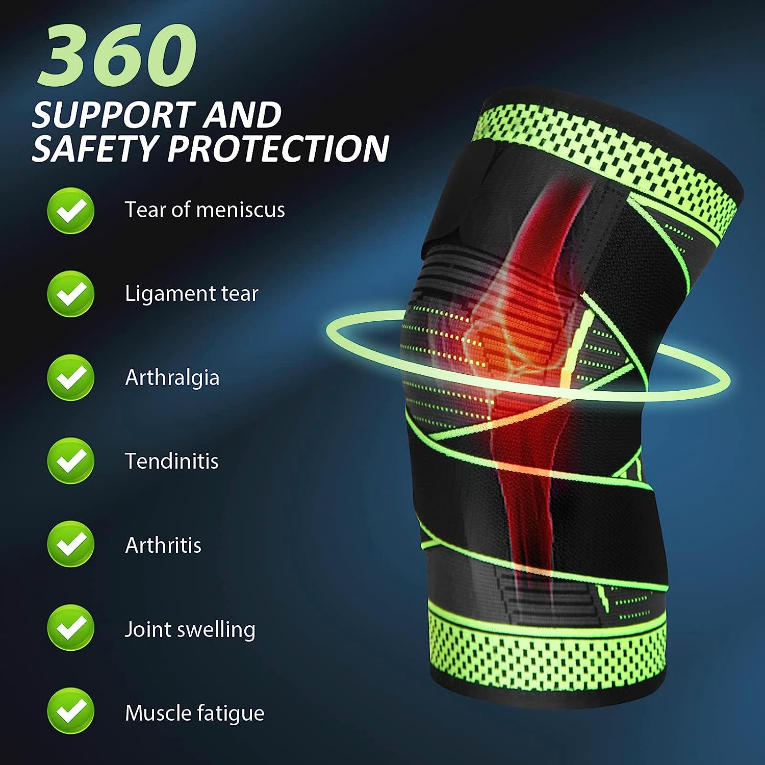 Aeroflux© Premium Knee Support Brace: No More Knee Pain