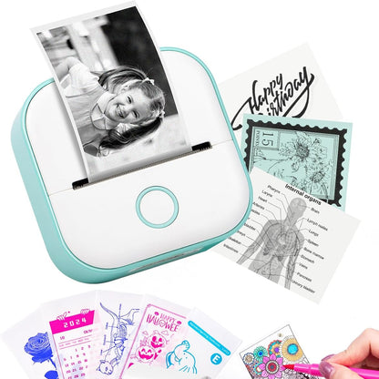 Aeroflux Mini Sticker Printer – Portable Wireless Bluetooth Label & Photo Maker