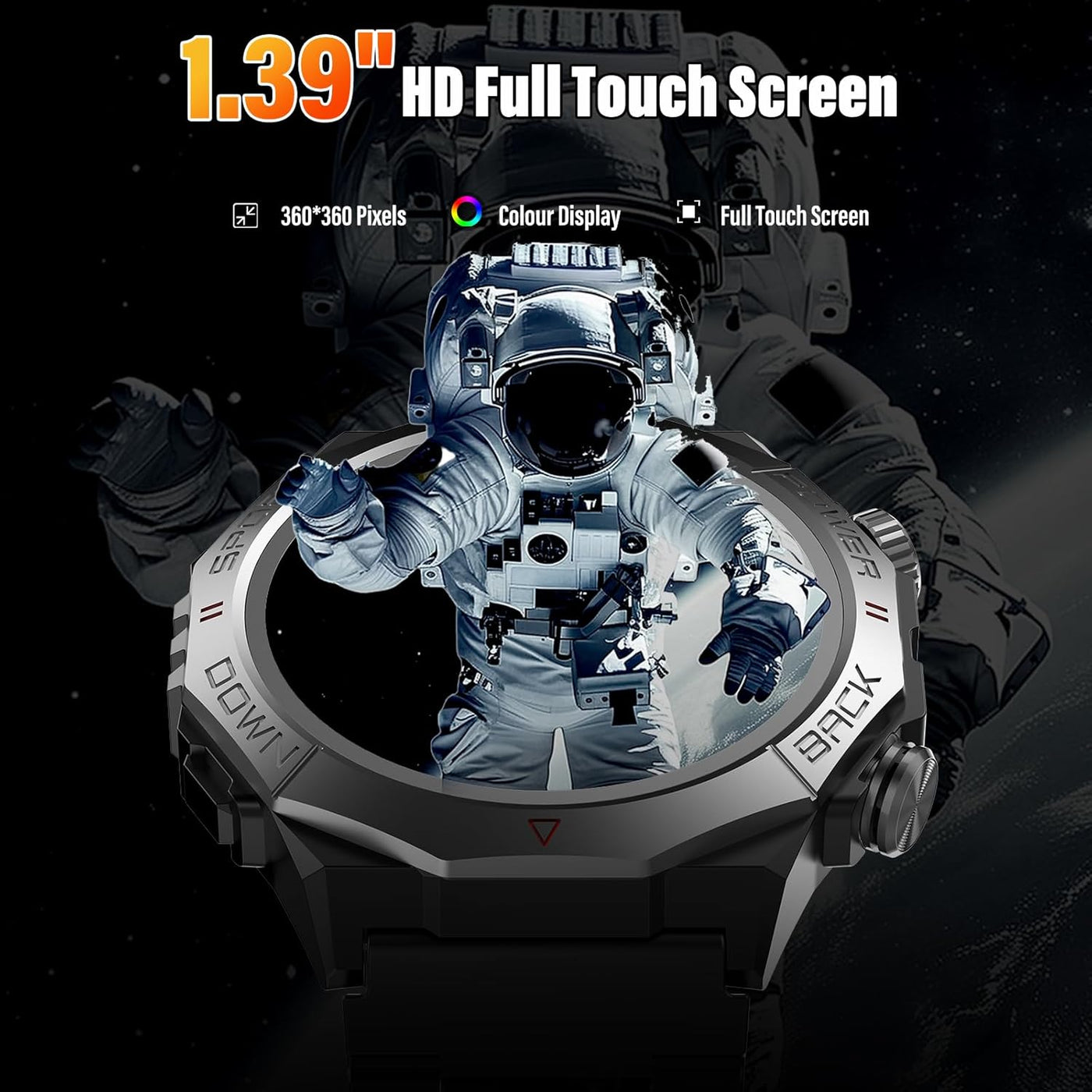 Aeroflux W50 Pro Series – Rugged Smartwatch for Men