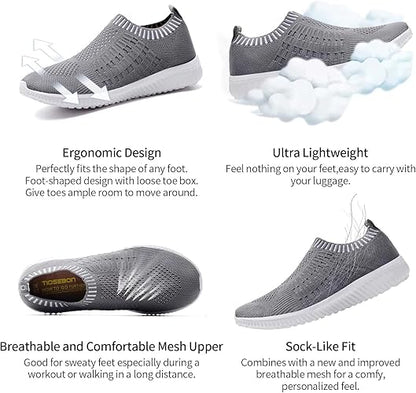 Aeroflux© Women’s Orthopedic Slip-On Trainers: Ultimate Comfort & Support