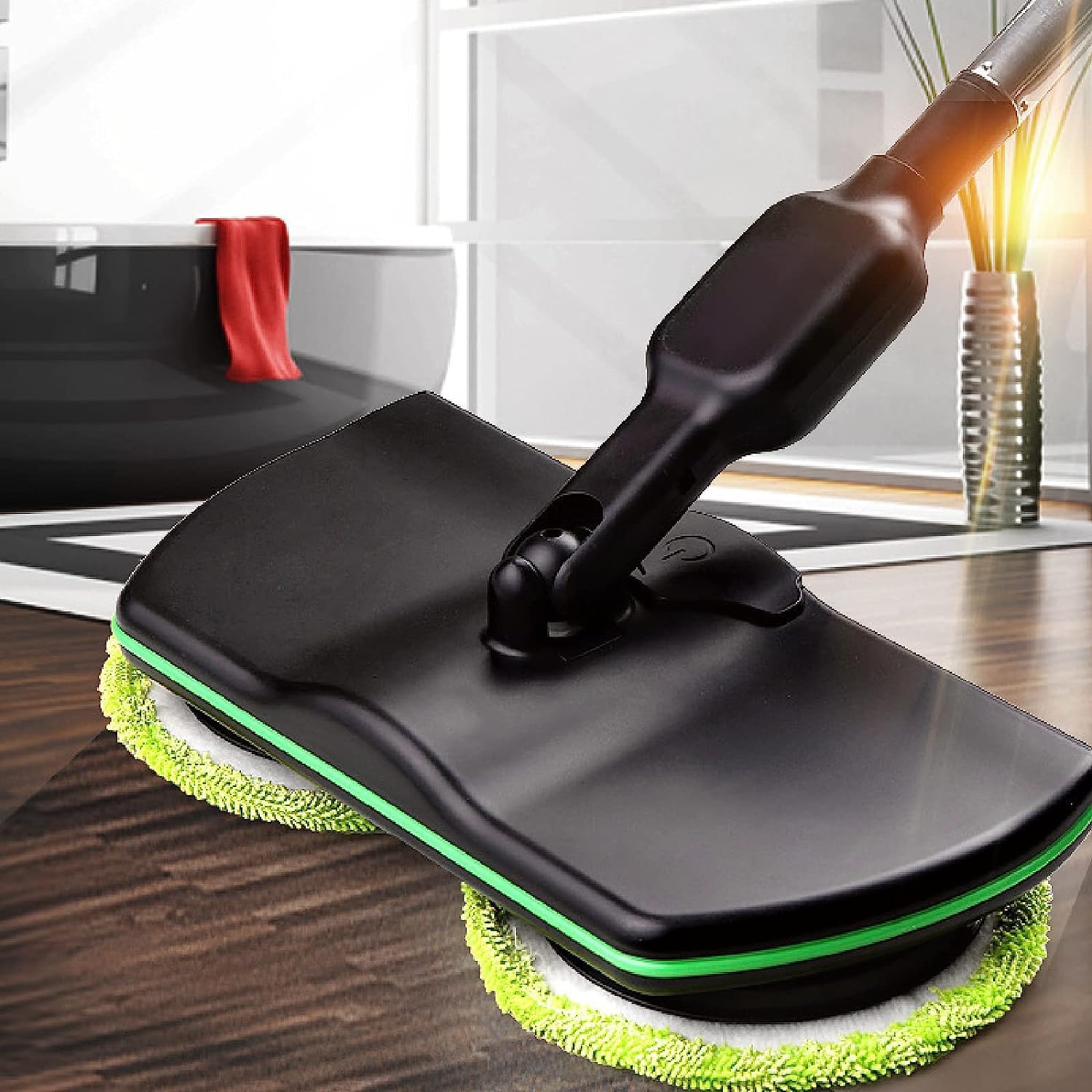 Aeroflux Cordless Electric Floor Mop – Rechargeable Scrubber, Sweeper, and Polisher