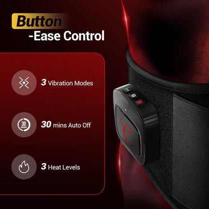 Aeroflux XXL Cordless Infrared Heat Pad – Back Pain Relief with Vibration Massage & App Control