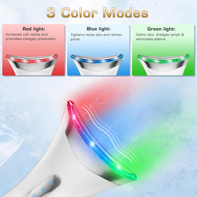 Aeroflux LED Face & Neck Massager – Anti-Aging, Skin Tightening & Rejuvenation Device