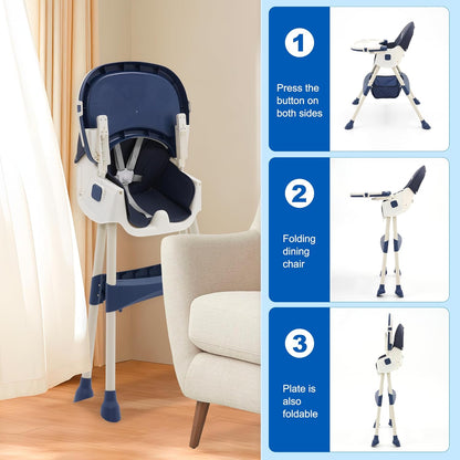 Aeroflux© Premium Baby Feeding High Chair – Adjustable, Safe & Convenient
