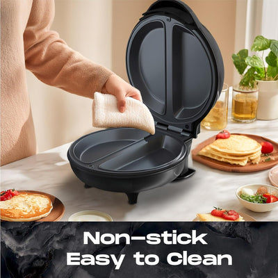 Aeroflux Dual Omelette Maker – Non-Stick Deep Fill Cooking Plates, Double Egg Cooker, Easy Clean, 750W