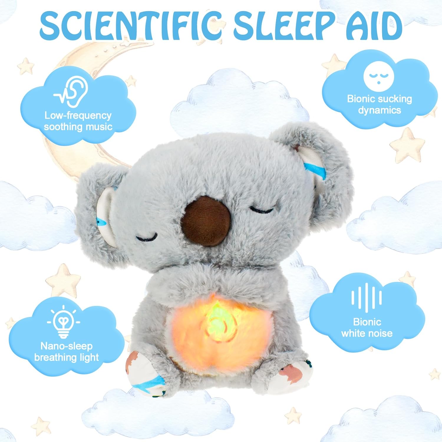 Aeroflux Relief Heartbeat Animal Teddy – Soothing Sleep Companion with Breathing Motion & Nightlight