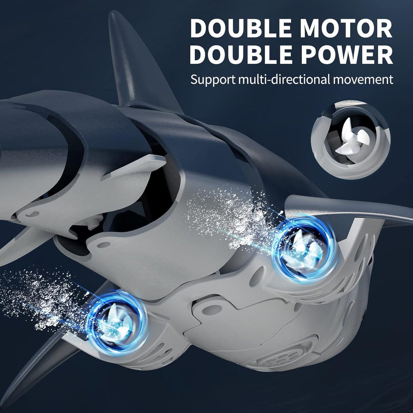 Aeroflux Smart RC Shark Whale – Spray Water Remote Controlled Toy