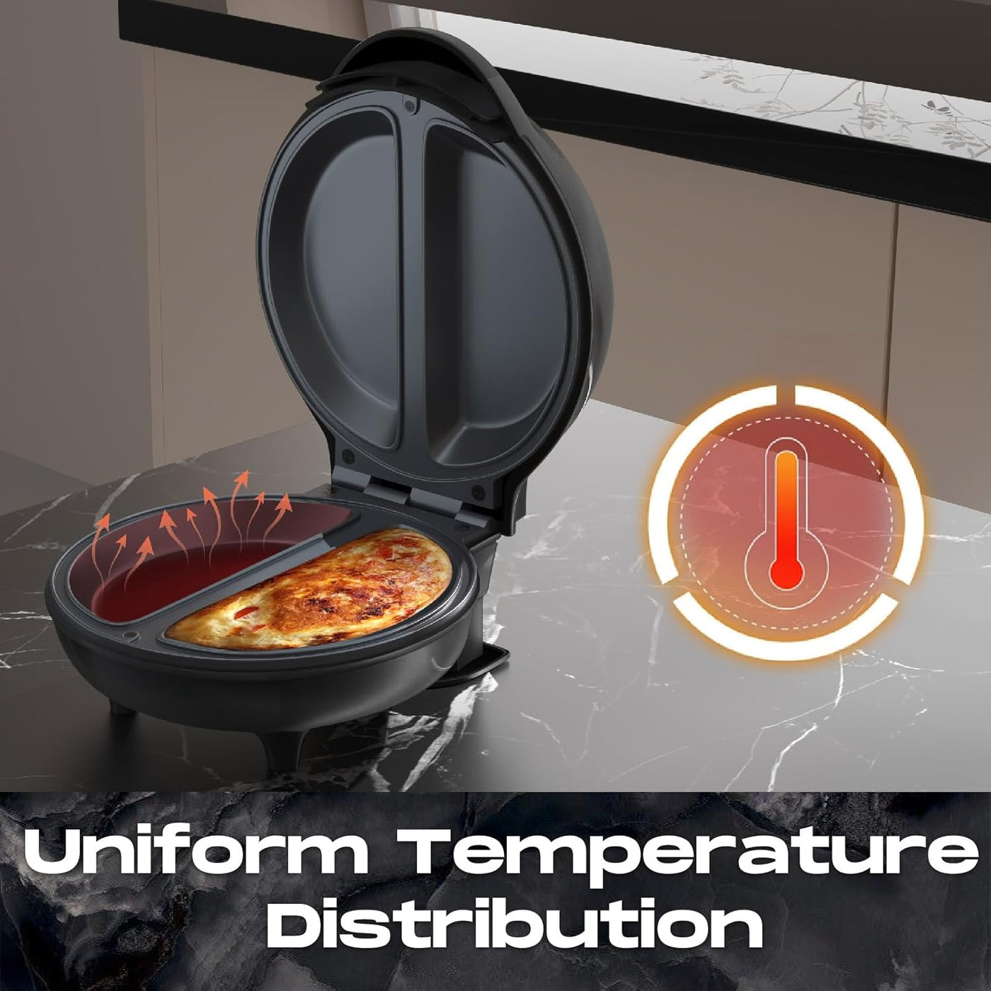 Aeroflux Dual Omelette Maker – Non-Stick Deep Fill Cooking Plates, Double Egg Cooker, Easy Clean, 750W
