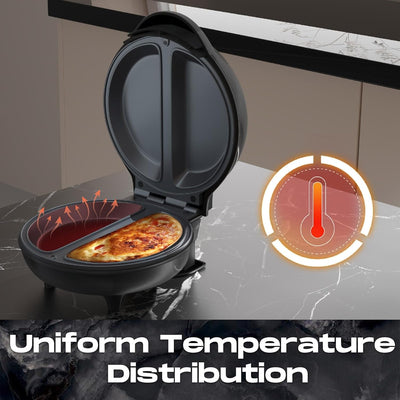 Aeroflux Dual Omelette Maker – Non-Stick Deep Fill Cooking Plates, Double Egg Cooker, Easy Clean, 750W