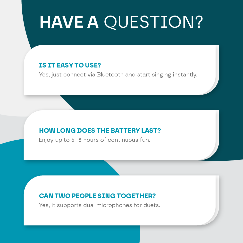 Aeroflux© Mini Karaoke Machines for Kids Adults W/2 Microphones, Portable Bluetooth Speaker, Voice Changing Effects