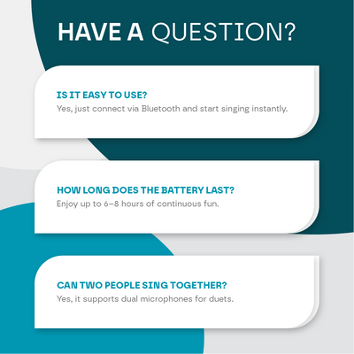 Aeroflux© Mini Karaoke Machines for Kids Adults W/2 Microphones, Portable Bluetooth Speaker, Voice Changing Effects