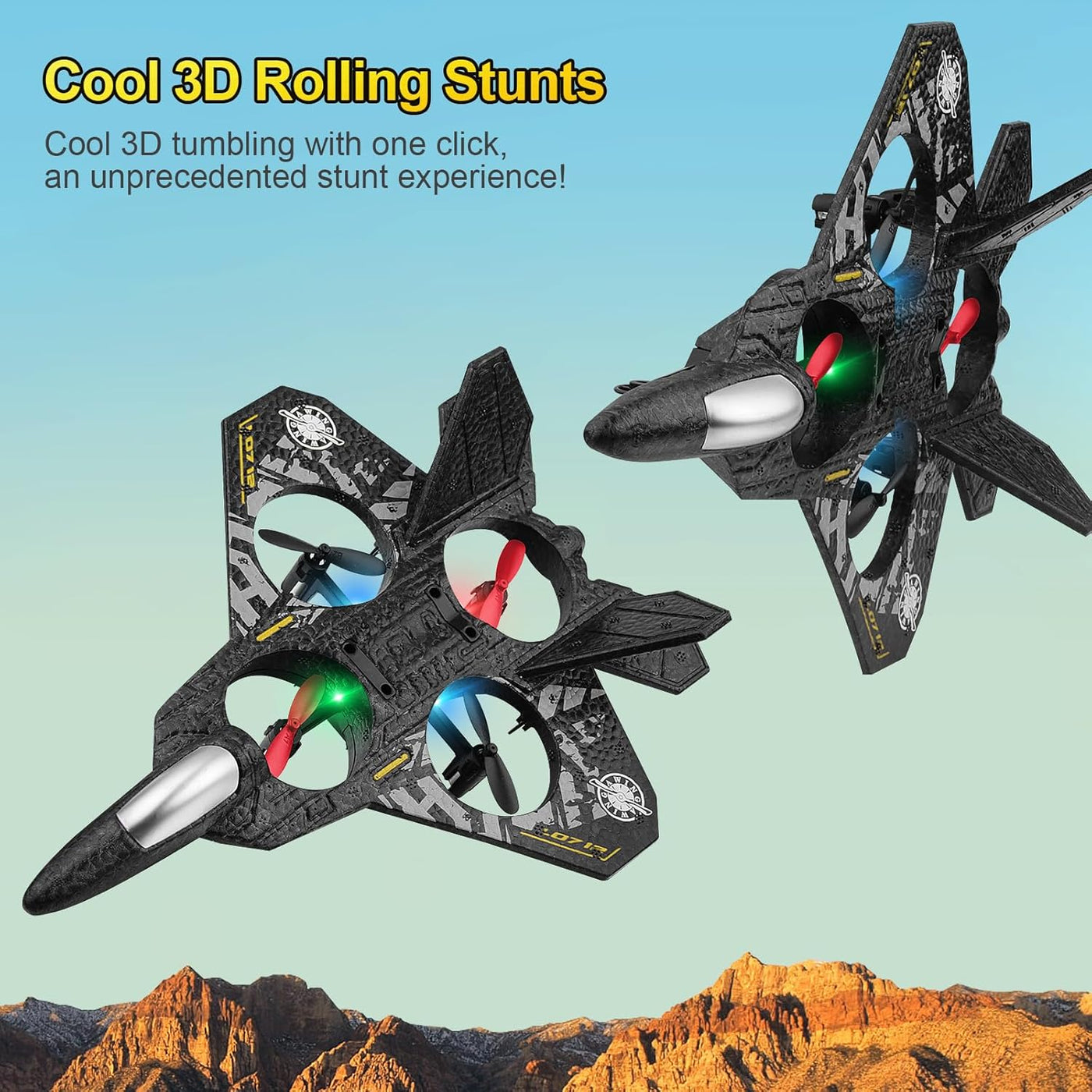 Aeroflux RC Jet Plane Glider – 2.4G Remote Control Stunt Aircraft with LED