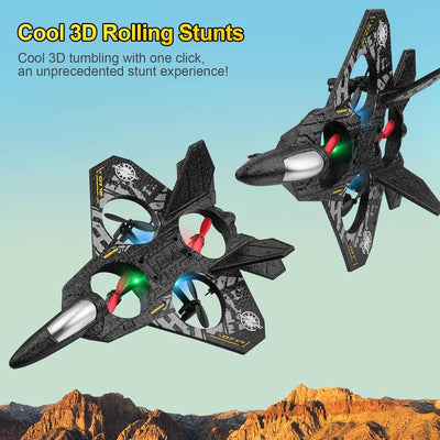 Aeroflux RC Jet Plane Glider – 2.4G Remote Control Stunt Aircraft with LED