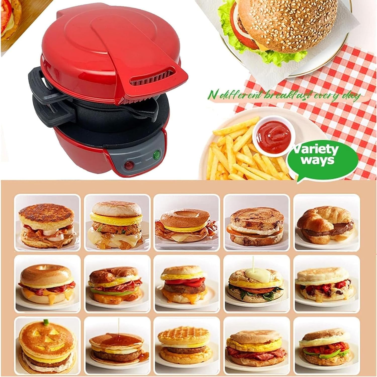 Aeroflux Electric Breakfast Sandwich Maker