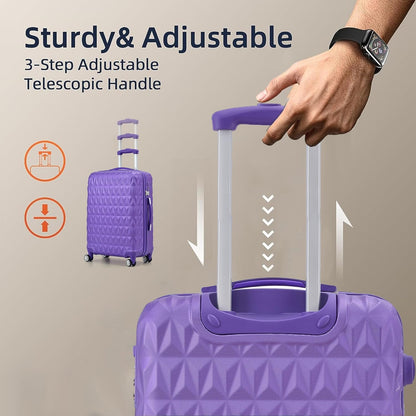 Aeroflux© Lightweight 4-Wheel ABS Hard Shell Travel Trolley Luggage (Medium 24")