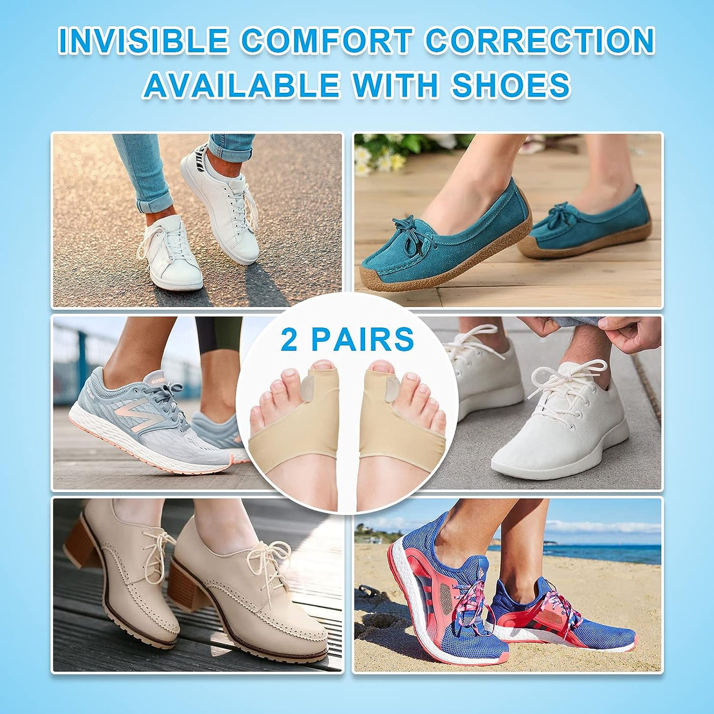 Aeroflux© Premium Bunion Corrector: 1 Pair (2 Correctors) DP2